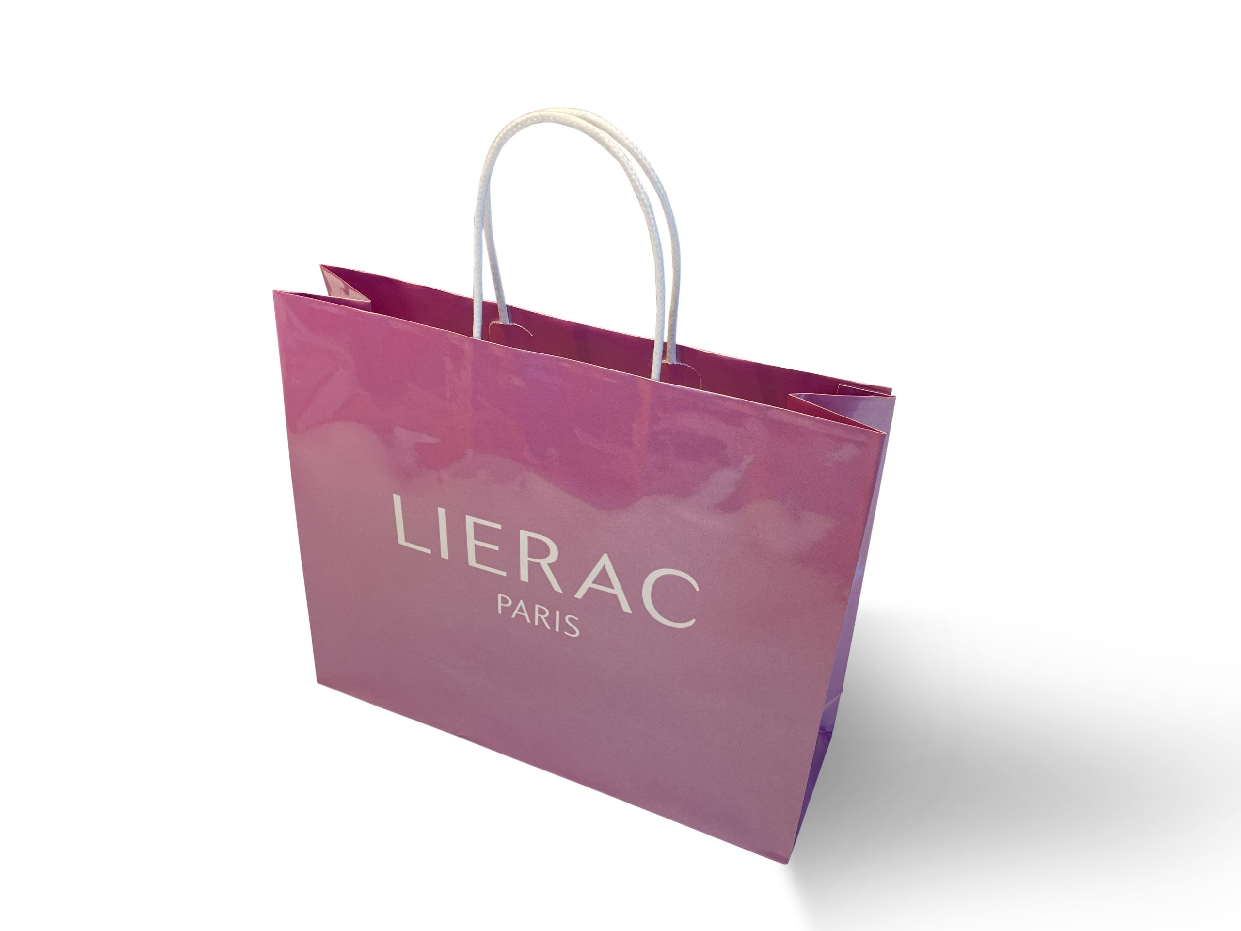 sac papier avec poignée coton torsadée collée et rembordée