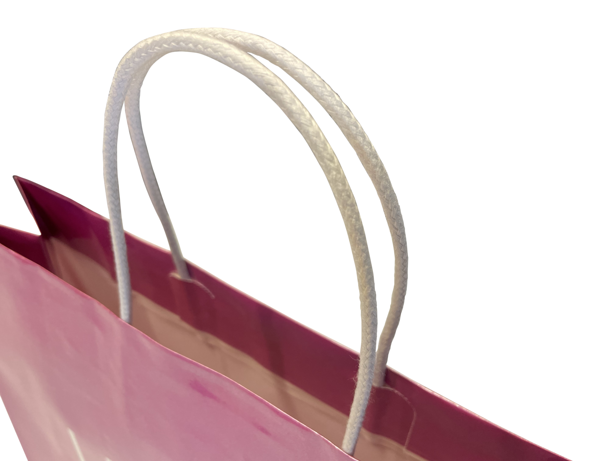 sac papier avec poignée coton torsadée collée et rembordée sac papier sur mesure