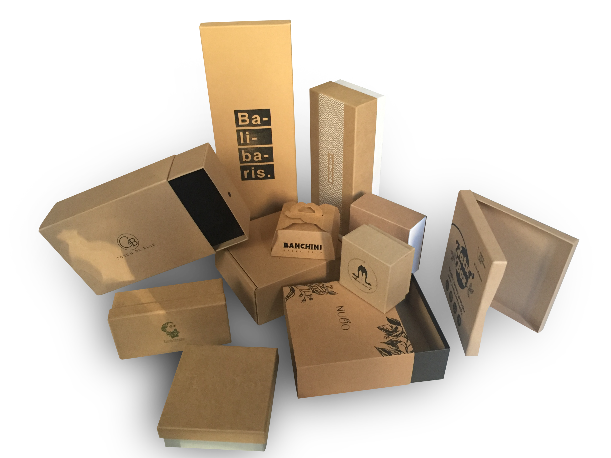 boîte carton brun recyclée
