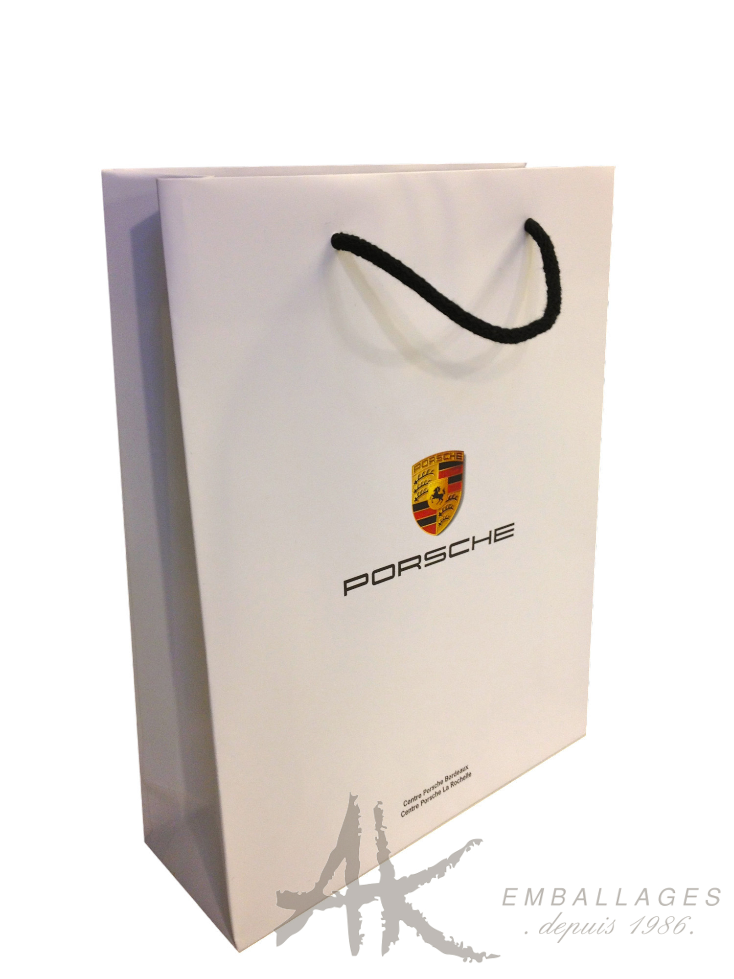 sac papier à cordon - logo PORSCHE